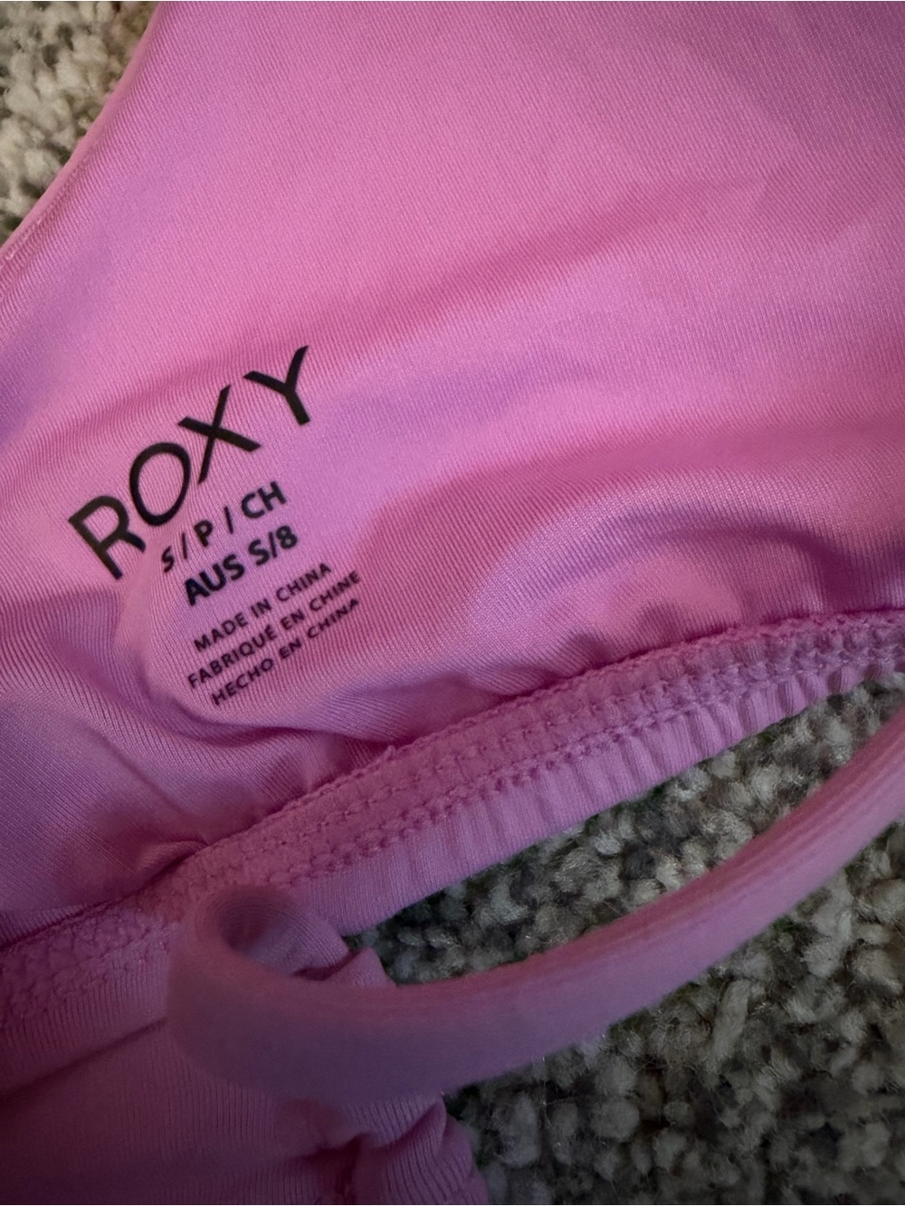 Roxy Pink Triangle Swim Top - Picture 3 of 3